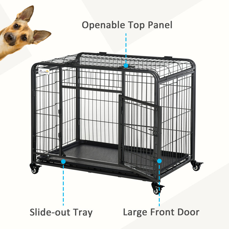 Open top dog cage top